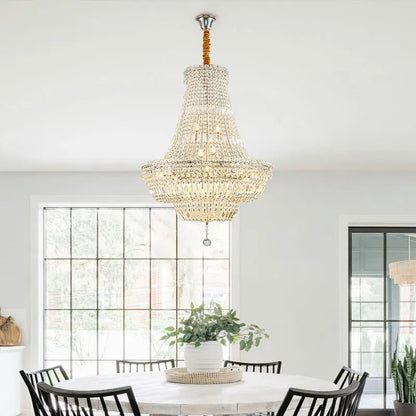 DecorBites™ Gold/Chrome K9 Crystal Chandelier for Elegant Home Décor