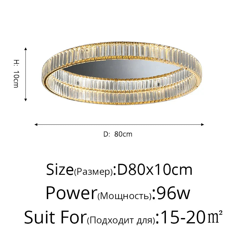 DecorBites™ Crystal LED Ceiling Chandeliers: Modern Living Room Dining Room Pendant Lamp