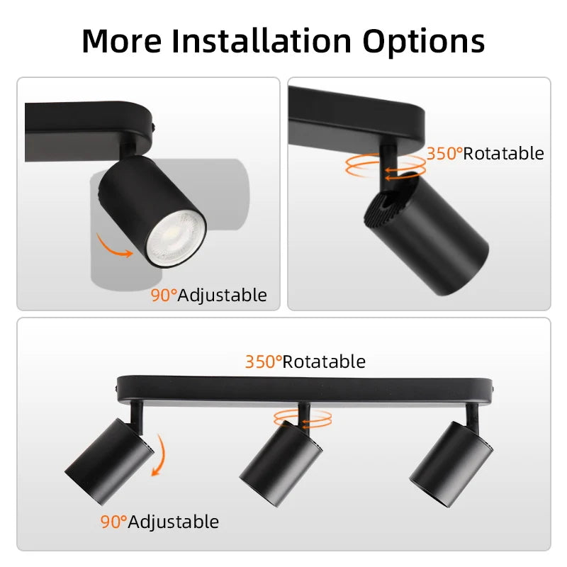 DecorBites™ LED Track Spot Light GU10 Bulb Replacement Spotlight for Bedroom Corridor Shop