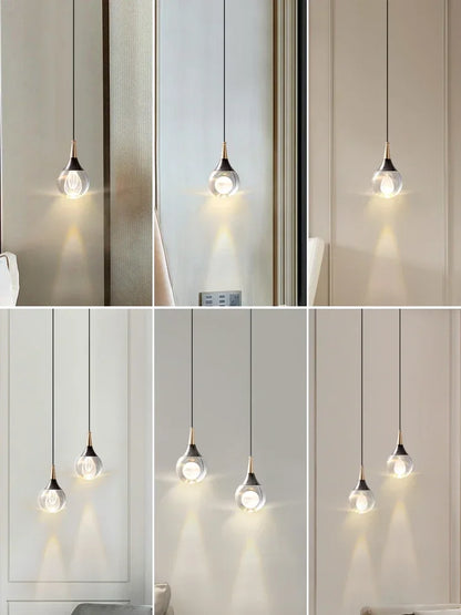 DecorBites™ Crystal LED Ball Pendant Chandelier for Dining Room, Bedroom, Kitchen, and Restaurant decor