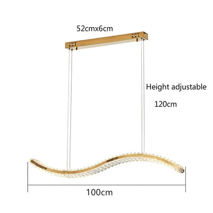 Lámpara colgante LED de cristal DecorBites™: Lámpara de araña moderna y minimalista para la decoración del hogar, el comedor o la sala de estar.