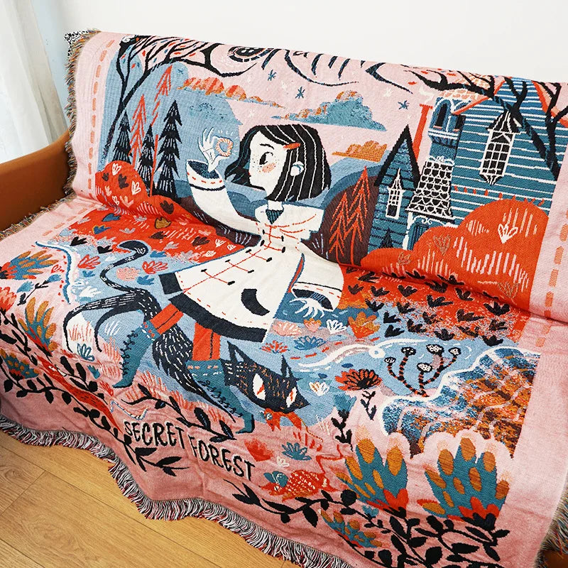 Gothic Cotton Throw Blanket