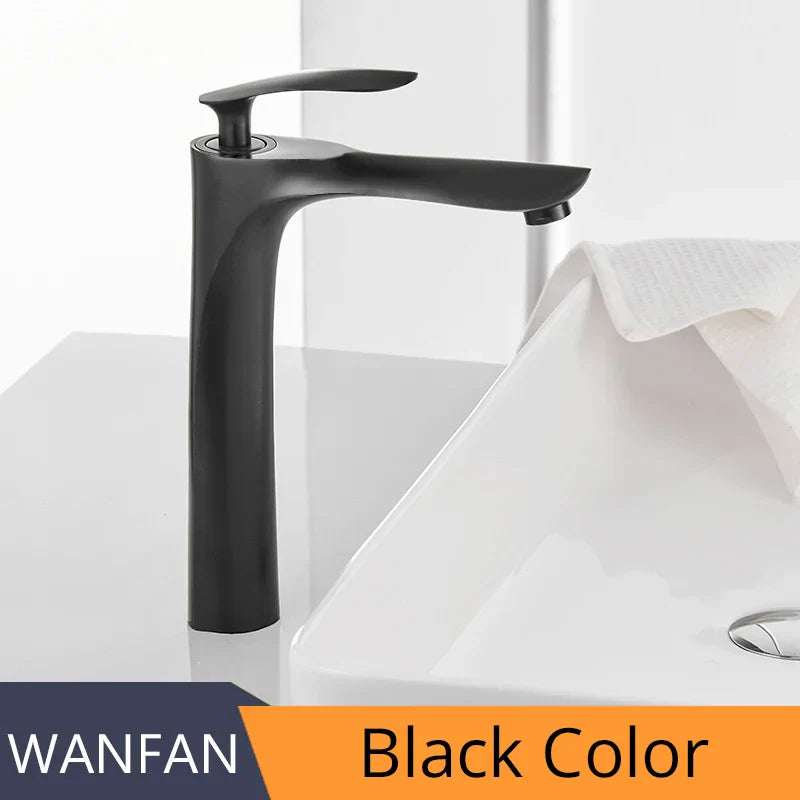 DecorBites™ Gold Chrome Finish Brass Basin Faucet Hot Cold Water Mixer