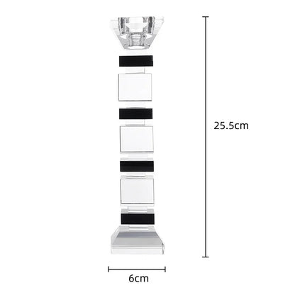 حامل شموع زجاجي هندسي بتصميم كتلة من ديكور بايتس™، إكسسوار ديكور منزلي