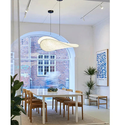 DecorBites™ Japanese Wabi-Sabi Minimalist Bedroom Chandelier - White Art Tea Room Lighting