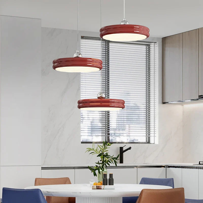DecorBites™ Circular Modern Chandelier Pendant Light Dimmable Indoor Lamp for Dining & Kitchen Island