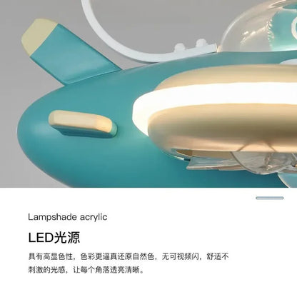 DecorBites™ Kids Bedroom Bladeless Ceiling Fan with Remote Control & LED Light