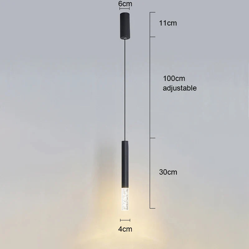 Modern Aluminum LED Pendant Light With Dual Spotlights