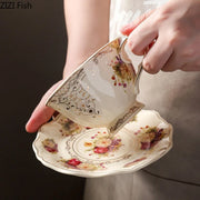 Gold Lace Ceramic Teacup