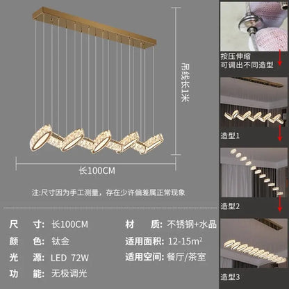 Lámpara colgante de cristal DecorBites™ para escalera, iluminación interior para sala de estar