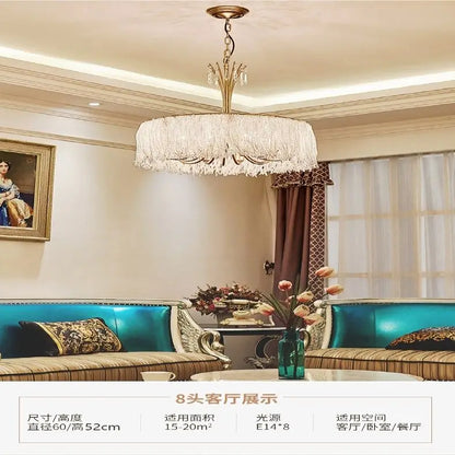 DecorBites™ Crystal Chandelier: Modern Clear Glass Pendant Lamp for Villa Hall and Bedroom