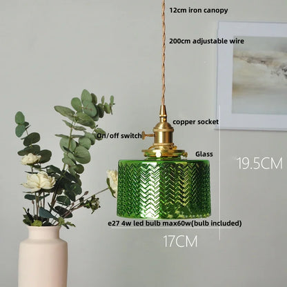 DecorBites™ Clear Glass LED Pendant Light for Reading Living Dining Room