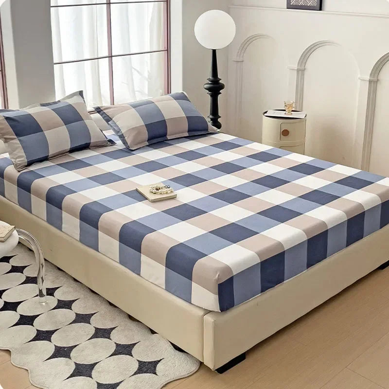 DecorBites™ Japanese Style Thick Fitted Sheet for Queen/King Bed