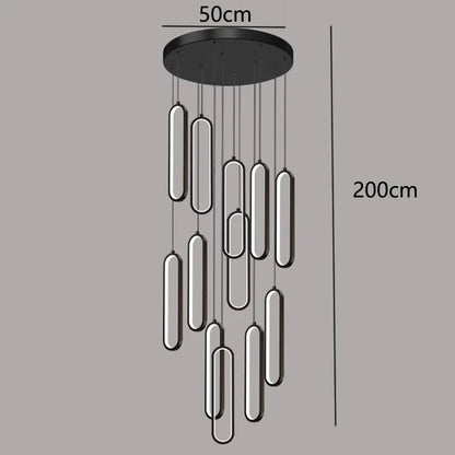 DecorBites™ LED Staircase Chandeliers | Modern Pendant Light for Living Room