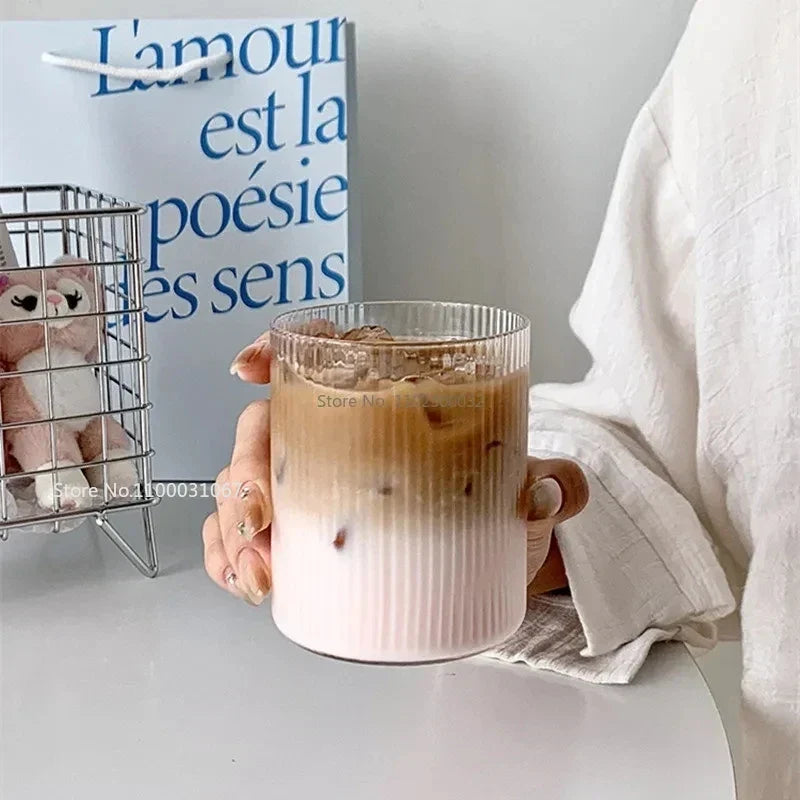 DecorBites™ Clear Glass Coffee Cup Set - Heat-Resistant Borosilicate, Ideal for Hot/Cold Drinks