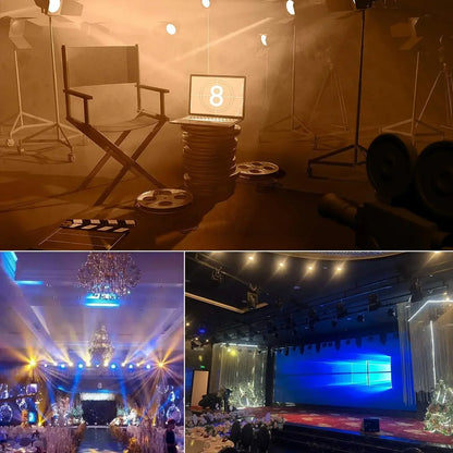Decorbites™ Großer Wagen 200W COB Bühnenbeleuchtung Warm-/Kaltweiß mit Sound-/Auto-Steuerung - Party-Licht