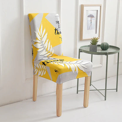 Decobites Stretch Print Chair Cover - Elastic Seat Slipcover