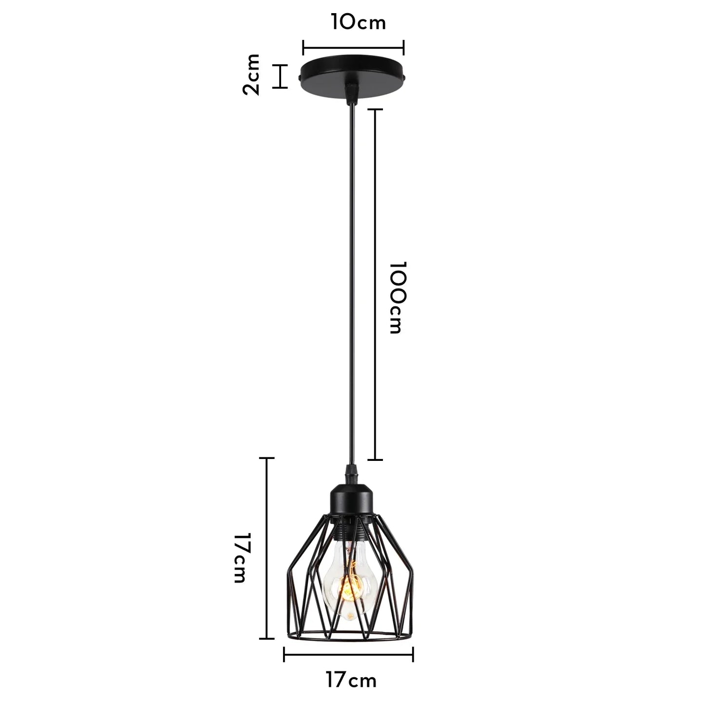 DecorBites™ Industrial Loft Pendant LED Ceiling Light for Home Living Room Kitchen Decor