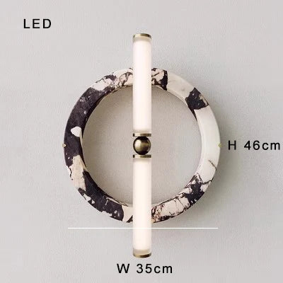 DecorBites™ Green Black Marble Wall Lamp for Home and Cafe Decoration