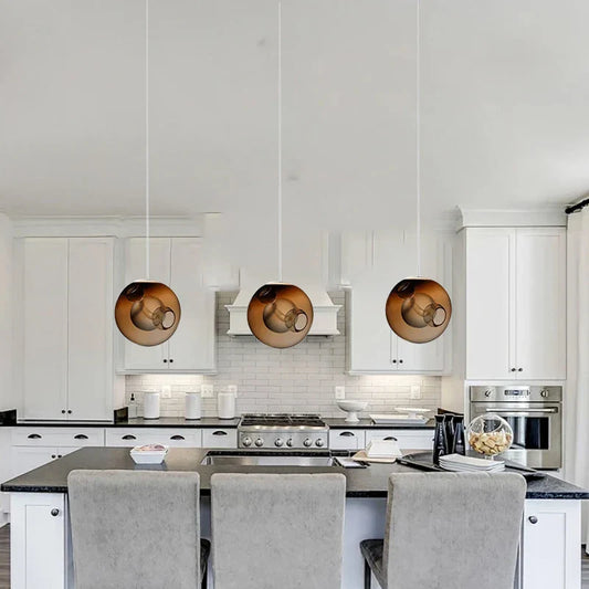 DecorBites™ Clear Glass Pendant Light Dimmable LED Luxury Hanging Lamp