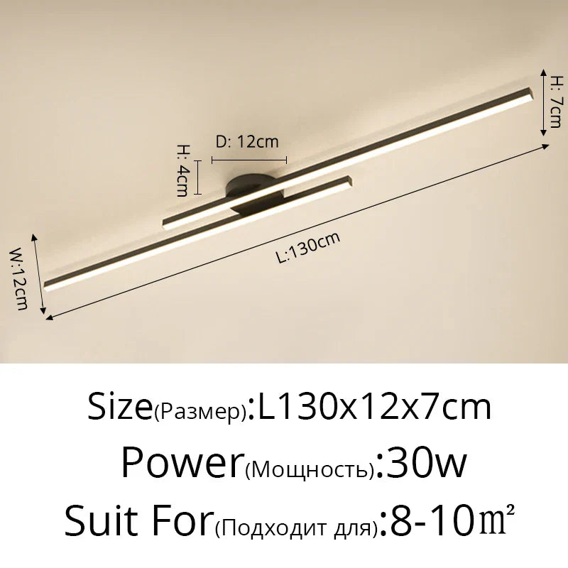 DecorBites™ LED Strip Chandelier Modern Creative Ceiling Lamp for Aisle Corridor Balcony Lighting