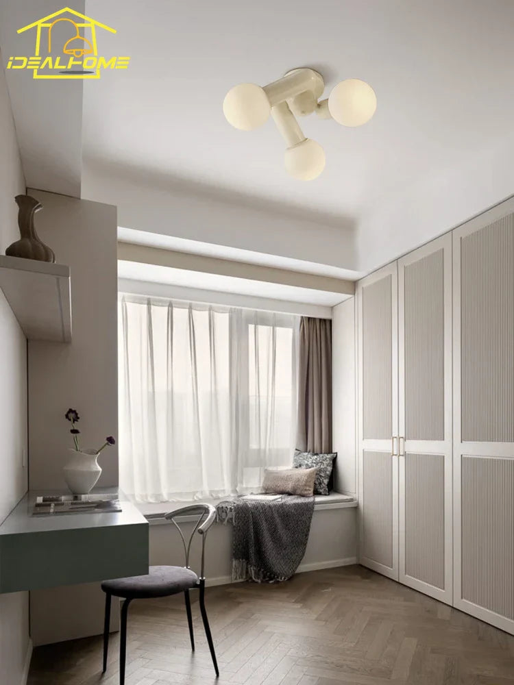 Lámpara de techo LED DecorBites™ Cream Wind: decoración moderna, cálida y sencilla para el hogar.