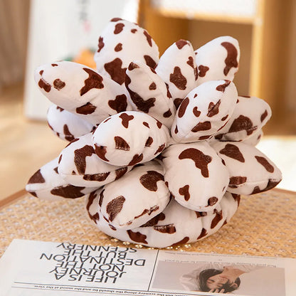 Cojín de felpa DecorBites™ con forma de cactus suculento 3D para decoración de sala de estar