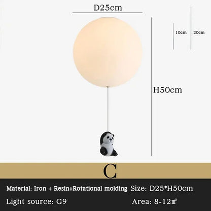 ثريا سقف LED بتصميم دب للأطفال من DecorBites™، مصباح معلق لطيف لغرفة النوم للأولاد والبنات