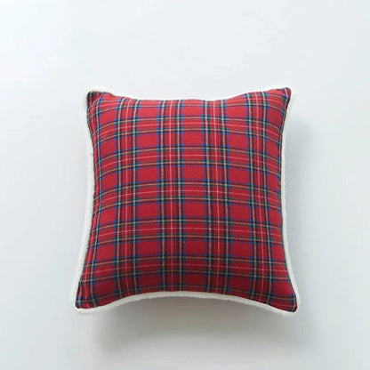 DecorBites™ Christmas Plaid Print Pillow Case Set - Festive Holiday Home Decor
