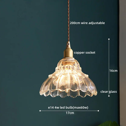 DecorBites™ Clear Glass LED Pendant Light | Nordic Hanging Chandelier for Kitchen, Living Room