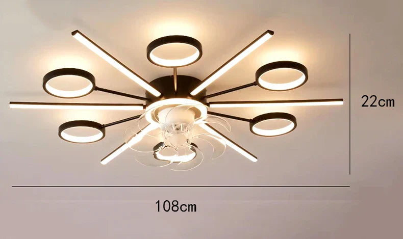White Bladeless Ceiling Fan 12-Head Kids Room