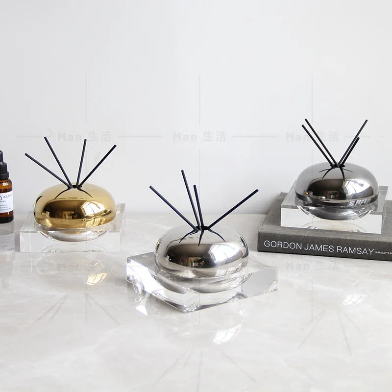 DecorBites™ Golden Geometry Aromatherapy Diffuser - Room Decoration Figurine