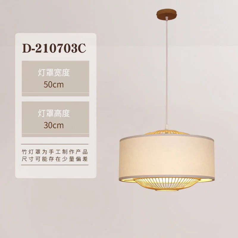 DecorBites™ Japanese Bamboo Chandelier Pendant Light for Living Dining Bedroom - Quiet Style Icon