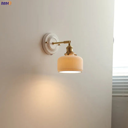 DecorBites™ Ceramic LED Wall Light with Knob Switch, Nordic Modern Design for Bedroom and Bathroom
