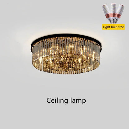 Contemporary Crystal Chain Pendant Light