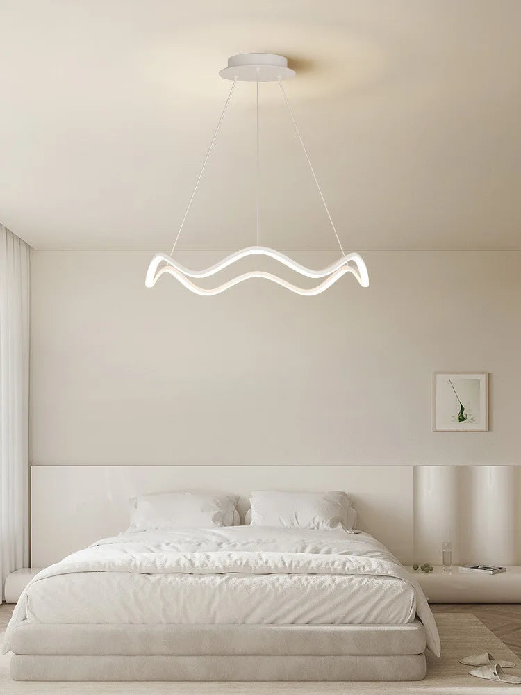 DecorBites™ Circle Wave LED Pendant Chandelier for Modern Living Dining Bedroom Lighting