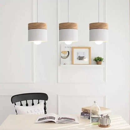 Decorbites™ Bunte Holz-Eisen-Hängeleuchten für modernes nordisches Wohnzimmer-Dekor