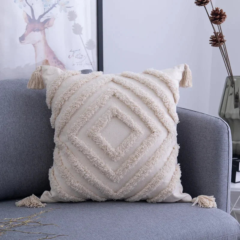 Cotton Tassel Sofa Pillowcase