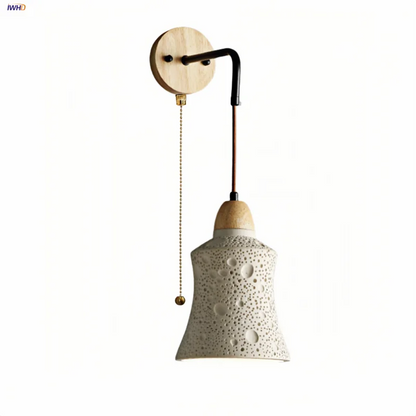 DecorBites™ Cement LED Wall Lamp Sconce Modern Pull Chain Switch Stair Light