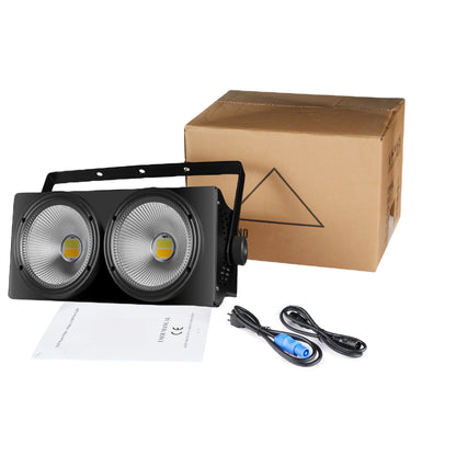 DecorBites™ 2eyes COB LED Audience Lights 2x100W 2in1 Strobe Wash Disco DJ Light