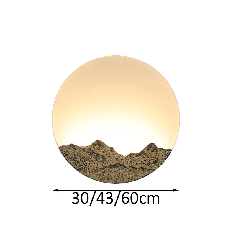 DecorBites™ LED Wall: Chinese Style Living Room Round Bedside Aisle Stairwell Hotel Tea Room Lighting