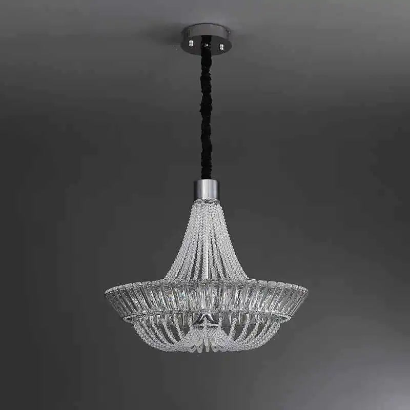 DecorBites™ Crystal Chandelier Chrome/Gold for Elegant Lighting in Living Room, Restaurant, Bedroom