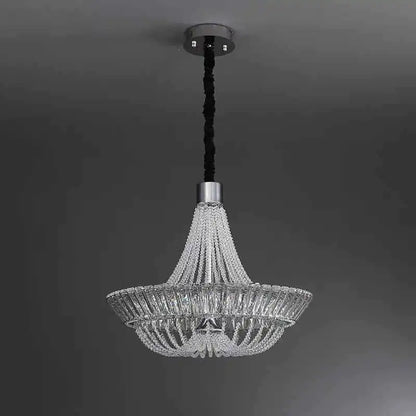 DecorBites™ Crystal Chandelier Chrome/Gold for Elegant Lighting in Living Room, Restaurant, Bedroom