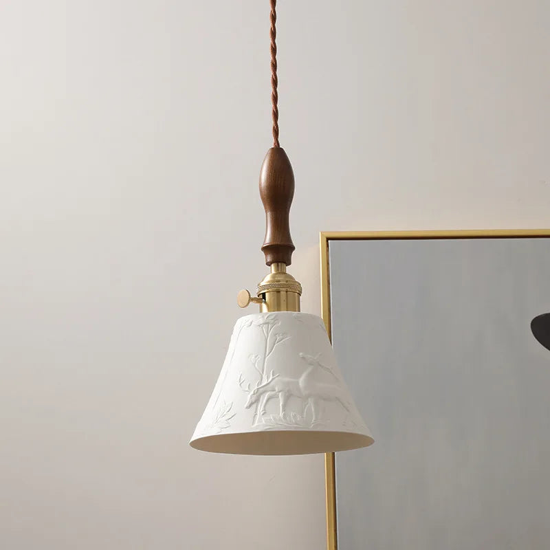 DecorBites™ Ceramic LED Pendant Light Fixture Modern Hanging Lamp for Home Decor