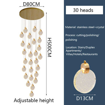 DecorBites™ Crystal LED Chandelier for Modern Living Room Decor