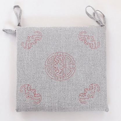 DecorBites™ Linen Seat Cushion: Comfortable Non-slip Chair Pad with Strap