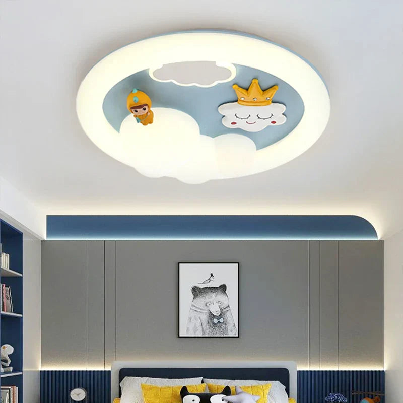 DecorBites™ Kids Ceiling Light: Minimalist Pink Blue Lamp for Bedroom or Living Room