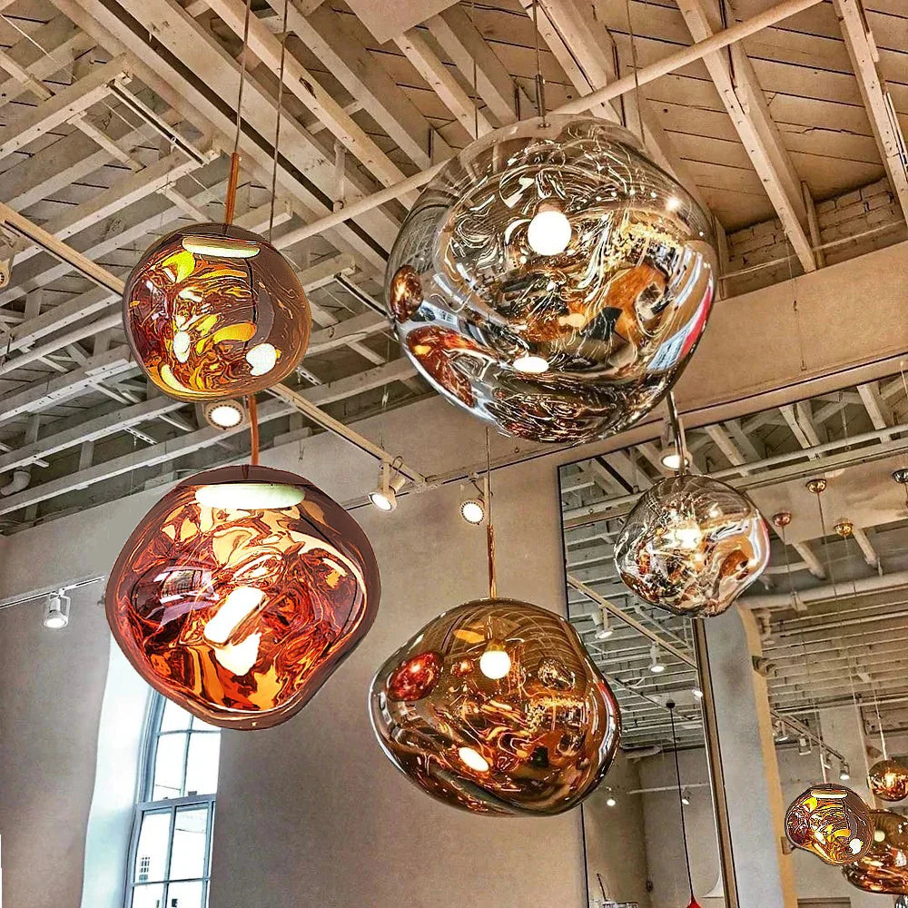 Lámpara de techo colgante LED DecorBites™ de cristal lava para sala de estar, dormitorio o loft.