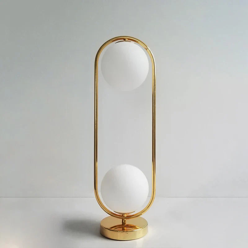 DecorBites™ Golden Body Glass LED Desk Lamp - Modern Nordic Art Deco Design