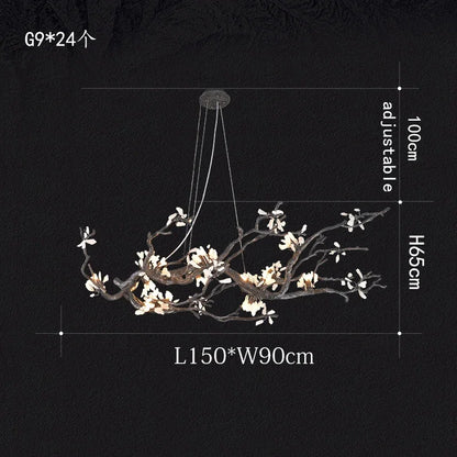 Lámpara de araña DecorBites™ Copper LED Branch: Iluminación elegante para salas de estar y comedores.